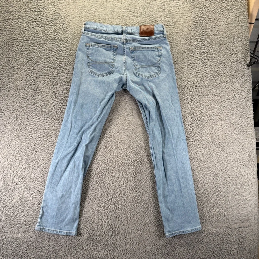 Hollister Epic Flex Jeans Mens 29x30 Blue Cotton Denim Straight Slim Distressed